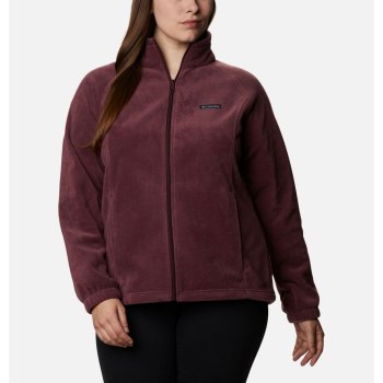 Columbia Jas Dames, Benton Springs Full Zip Plus Size Bordeaux, 91ELKTFDB